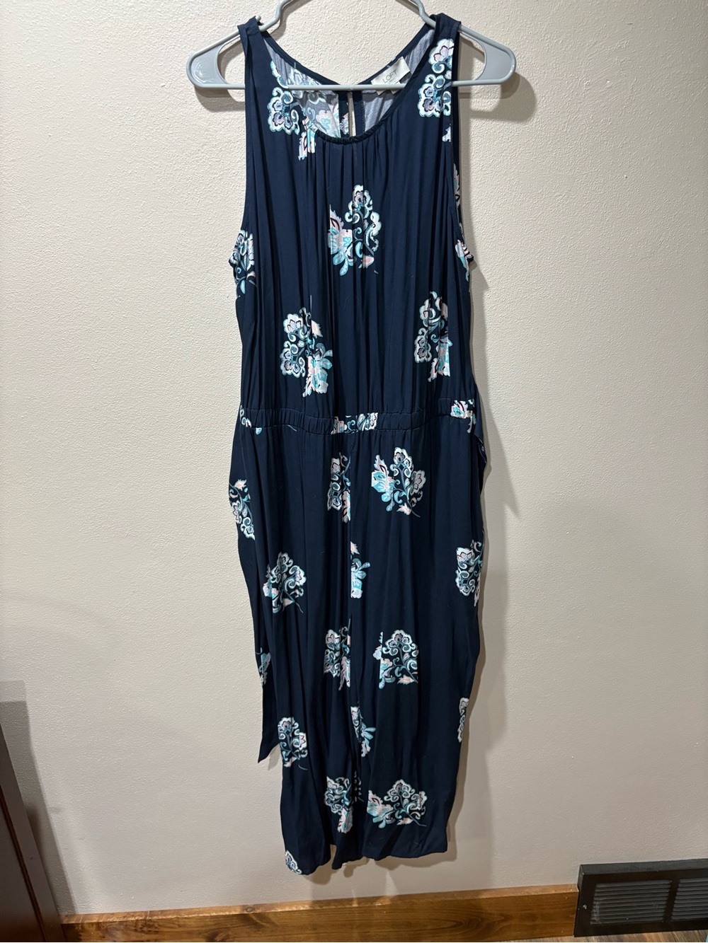 Navy Floral Sleeveless